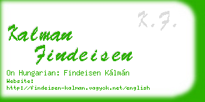 kalman findeisen business card